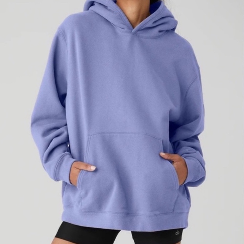 Alo Heavyweight Renown Hoodie - Infinite Blue EUC